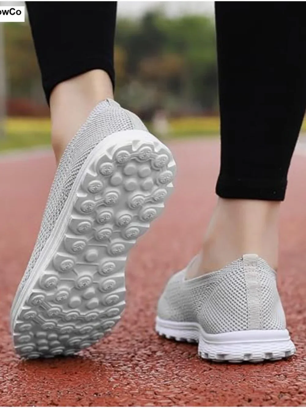 Women's Slip-on Knit Walking Shoes Memory Foam Lightweight Athletic Loafers
